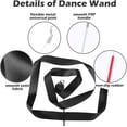 thumbnail image 4 of SUTENGDA 4PCS Black Dance Ribbons Party Favors for Kids Rhythmic Gymnastics Birthday Party Decoration  Kids Circus Carnival Ribbon Dancer Wands  Twirling Ribbon Streamers, 4 of 6