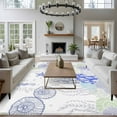 thumbnail image 4 of Rectangle Area Rugs 8 x 10 Ft, Coastal Purple Non-Slip Residential Carpet, Ocean Coral Starfish Jellyfish Seahorse Indoor Crawling Mats Runner Rugs for Living Room/Dining Room/Bedroom, 4 of 8