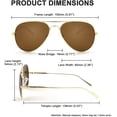 thumbnail image 3 of FEISEDY Polarized Aviator Sunglasses for Men Women Mirrored Lenses Metal Classic B2610, 3 of 14