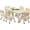 Natural wood color, variant on Adjustable Height Kids Table and 6 Chairs Set, Toddler Activity Furniture with Easy-Clean Writable Desktop, Storage Box & Non-Slip Legs for Home Daycare Preschool