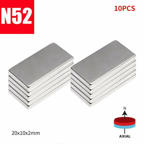Block Magnets Rare Earth Magnets N52 Strong Permanent Rectangular Industrial Magnets for DIY Crafts Science Office 10PCS 10PCS