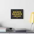 thumbnail image 6 of Brave Hearts Shine Inspirational Motivational Quote Canvas Wall Art for Home Decor Ready-to-Hang, 6 of 15