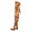 Multicolor, variant on Fesfesfes Tall Boots for Ladies Multicolor Flower Autumn Winter Boots Chunky High Heel Lace-up Boots Over The Knee Boots US:7.5(40)