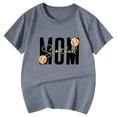 thumbnail image 4 of Rovga Hauts d'Été pour Filles 3-4 Ans Manches Courtes Couleur Unie Imprimés Lettres Dessin Animé T-Shirt Col Rond Col O Vêtement Doux Fille Gris Foncé, 4 of 4