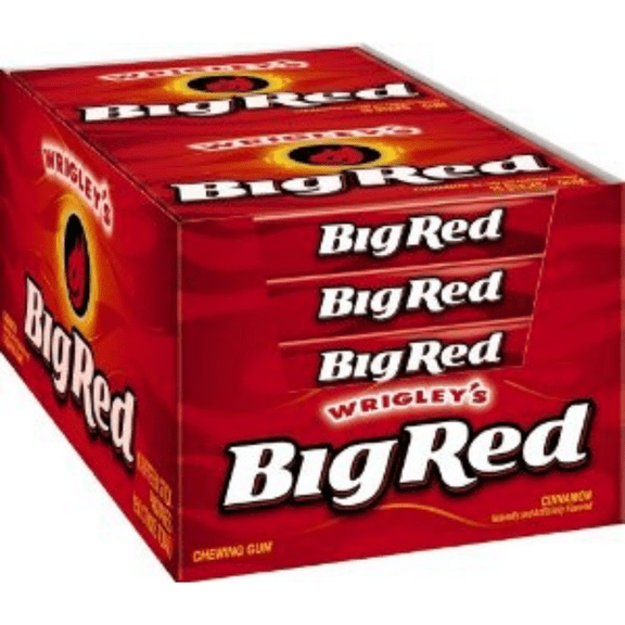 Wrigley's BIG RED CINNAMON Chewing Gum, 15 Pieces Each Pack (Pack of 10)