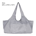thumbnail image 2 of Canvas Yoga Mat Bag Large Capacity Storage Pouch Sports Gym Canvas Indoor Outdoor Sports Exercise Gym Carrying Tote Training Card Pack Gray, 2 of 7