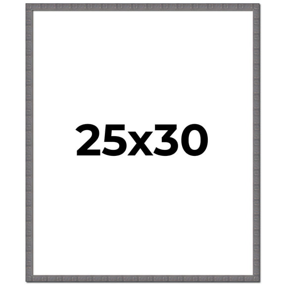 25x30 Frame Blue Kingsley Pewter Solid Wood Picture Frame Width 0.75 Inches |Interior Depth 0.5