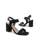 thumbnail image 3 of Sandalias de Tacón Alto Chunky para Mujer DREAM PAIRS en Nubuck Negro, 3 of 6