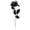 Black, variant on 1 Pc Halloween Dark Red Rose, 15.3" Gothic Artificial Flower Stem with Silver Glitter, Shed-Free Dust-Resistant Faux Floral for Spooky Vase Filler