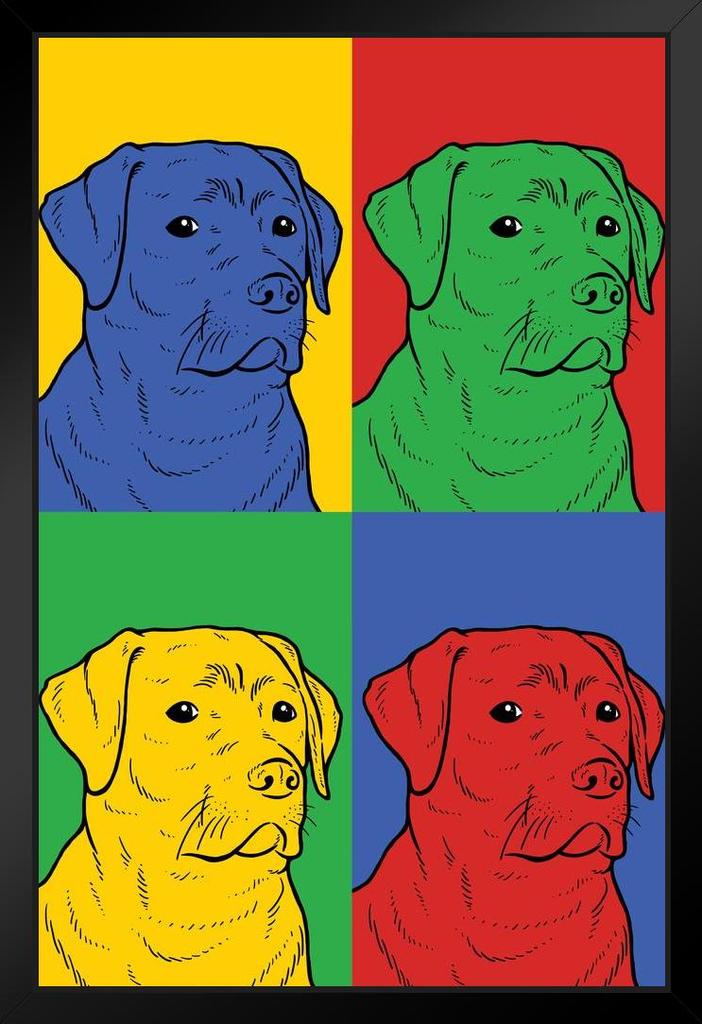Labrador Retriever Pop Art Dog Posters For Wall Funny Dog Wall Art Dog