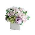 thumbnail image 1 of Bewildely Florero De Cerámica Con Flores De Peonía Falsas - Bajo Mantenimiento Artesanía Exquisita Hortensia Sin Olor Decoración Púrpura, 1 of 6
