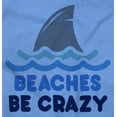 thumbnail image 2 of Beaches Be Crazy Funny Swimming Shark Long Sleeve TShirt Men Women Brisco Brands 2X, 2 of 6