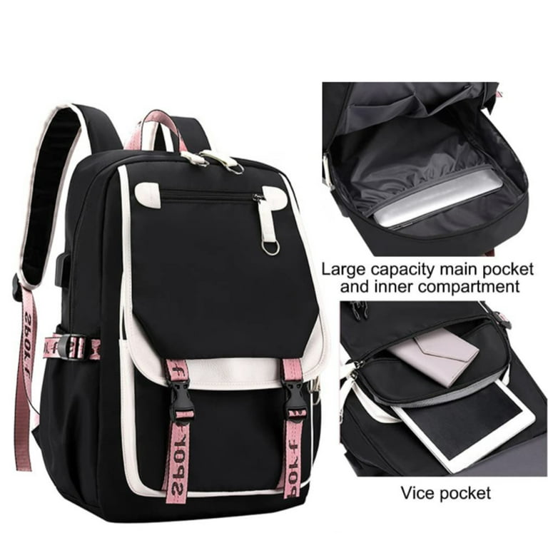  XIXISA 16 Nezuko Laptop Backpack with Lunch Box Bag