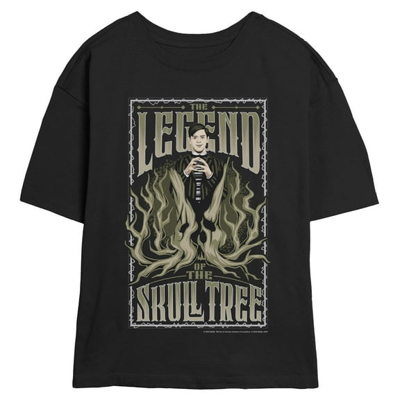 Juniors Wednesday Pugsley Skull Tree T Shirt