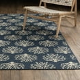 thumbnail image 5 of Oriental Weavers Meridian 7420A - Machine Woven Area Rug - 7'10" x 10'10" - in Navy/ Ivory - Coastal Style Patio, Deck, Porch, Mud Room Rug, 5 of 9