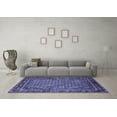 thumbnail image 3 of Ahgly Company Machine Washable Indoor Square Oriental Blue Industrial Area Rugs, 8' Square, 3 of 4
