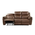 thumbnail image 4 of New Classic Furniture Ryland Polyester Fabric Sofa with Dual Recliner in Brown, 4 of 9