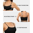 thumbnail image 4 of Alove Women Cropped Built-In Bra Camisole Adjustable Straps Tank Tops,2 -Packs, 4 of 6