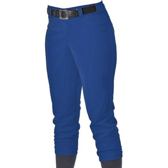 Alleson Athletic Girls' Medium (23-25" W) Athletic Fast Pitch Softball Belt Loop Pants, Navy