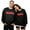 Black, variant on Bibifish Matching Couple Sweatshirts "Love Always Us" Graphic Crewneck Pullover Tops Long Sleeve Relaxed Fit Couple Daily Outings Sweet Outfits