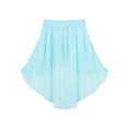 thumbnail image 6 of renvena Girls' Chiffon Hi-Low Dance Skirt Lyrical Ballet Jazz Latin Dance Dress 6-16 Light_Blue 10, 6 of 7