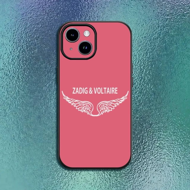 Light luxury Pattern Fashion Z-Zadig and V-VoltaireS Phone Case For 11 12 13 14 15 16Pro Max mini Plus Classic black soft shell