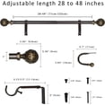 thumbnail image 3 of eTeckram 1" Curtain Rod with Geo Ball Finials - 28" to 48", Bronze Gold, 3 of 6