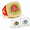 Ugly Sweater, variant on 3-Pack Santa Claus Christmas Contest Trophy Ring Set with Display Cases and Stands