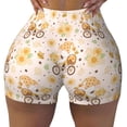 thumbnail image 2 of Lsque Cute Bee Gnome1 Pattern High Waisted Biker Shorts for Women-Tummy Control Fitness Athletic Workout Running Yoga Gym Shorts,Moisture-Wicking-Large, 2 of 9