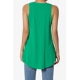 thumbnail image 2 of Women's Tank Tops Scoop Neck Loose Fit Summer Casual Round Hem Sleeveless Tee, 2 of 7