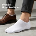 thumbnail image 5 of TELOLY 5Pairs Ankle Socks Men,Cotton-Poly Blend Athletic Socks,One Size Fits Most Mens No Show Socks,White3, 5 of 7
