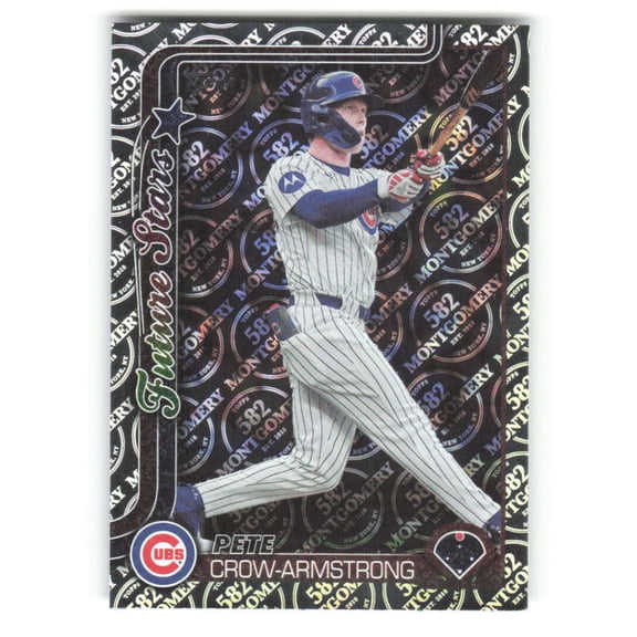 Collectible 2025 Topps 582 Montgomery Club #290 Pete Crow-Armstrong Chicago Cubs MLB Baseball Trading Card