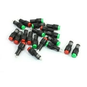 Unique Bargains 20Pcs Panel Mounted 220VAC Red Green Indicator Light Signal Lamp