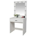 Ktaxon Vanity Table w/10 LED Lighted Mirror,Makeup Dressing Table Set