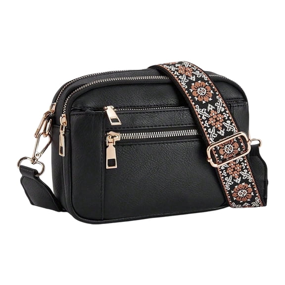 7829 Crossbody Bag for Women ,Wide Strap Phone Purse Shoulder Handbags Wallet