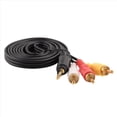 thumbnail image 4 of 2X 4.9Ft 3.5mm Enchufe A 3 RCA Adaptador Masculino AV Cable de Extension para TV VCD DVD, 4 of 5