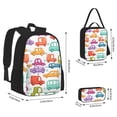 thumbnail image 2 of Balery Doodle Cars Mochila escolar 3 en 1 para niños: mochila resistente con lonchera térmica y estuche para lápices. Mochila escolar para niños y niñas., 2 of 7