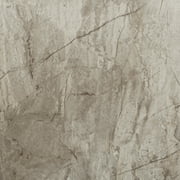 Dundee Deco Peel and Stick Vinyl Flooring, Taupe Faux Marble Patina Vinyl Floor Tiles, 12" x 24" each, 56-pack/108 sq.ft.