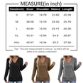 thumbnail image 3 of WTOBBY Women's Casual V-Neck Long Sleeve Blouse, Solid Color Button Front Top, Relaxed Fit Shirt, Everyday Comfort Wear with Fashionable Design,Coffee 2XL, 3 of 4