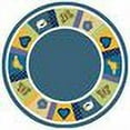 thumbnail image 2 of Joy Carpets 1537H-01 Baby Blues Bold 5 ft.4 in. Round WearOn Nylon Machine Tufted- Cut Pile Just for Kids Rug, 2 of 2