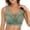 Green, variant on IQOGKRN Women Mesh Lace Embroidery Wirefree Bra Crisscross Hollow V Neck Wide Adjustable Strap Support Bra Soft Breathable Full Coverage Bra Beige A