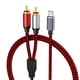thumbnail image 3 of Cable divisor de audio USB tipo C macho a 2 RCA macho, diseño delicado y duradero. 1 metro, 3 of 9