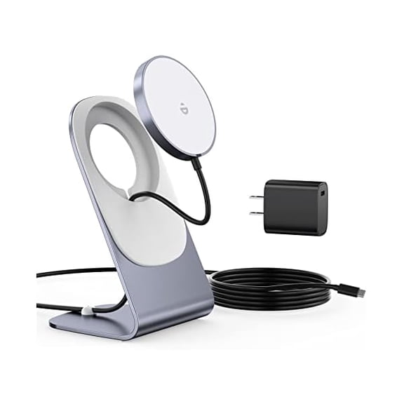 FU1999Wireless Charger, Mag-Safe Charger 20W USB C Adapter, Fast Wireless Charging Stand/Pad with 5ft Cable for iPhone 15/14/13/12 Series