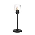 thumbnail image 1 of Toltec 53-MB-461 Luna Accent Table Lamp Shown In Matte Black Finish With 4.5" Square Clear Bubble Glass, 1 of 1