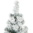 thumbnail image 3 of Northlight Pencil Flocked Pine Artificial Christmas Tree - 6' - Unlit, 3 of 9
