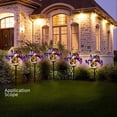 thumbnail image 4 of Luz de inserción de piso con forma de bola de mariposa con energía solar y borde, luz decorativa de primavera para jardín, luz led para patio exterior, luz de césped impermeable, 4 of 5