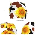 thumbnail image 6 of Kll Cow Print Sunflower Winter Fall Beanie Knit Hats For Men & Women - Warm & Soft Stylish Toboggan Caps For Cold Weather, 6 of 9