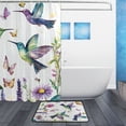 thumbnail image 2 of Bathroom Sets Curtain and Rug Sets 23.6x15.7 in Non-Slip Mat and 72x72 in Shower Curtain for Home Bath Dcor Whimsical Watercolor Painting, 2 of 7