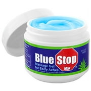 Blue Stop Max Muscle and Joint Gel, Menthol and Emu Oil for Fast, Soothing Relief, 2 oz jar