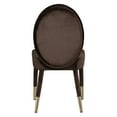 thumbnail image 4 of Lambrett Dining Chair Velvet Upholstered Oval Back Armless Design Set of 2, 4 of 11